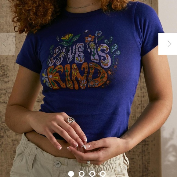 URBAN OUTFITTERS SMALL CROPPED BABY TEE - Picture 2 of 11